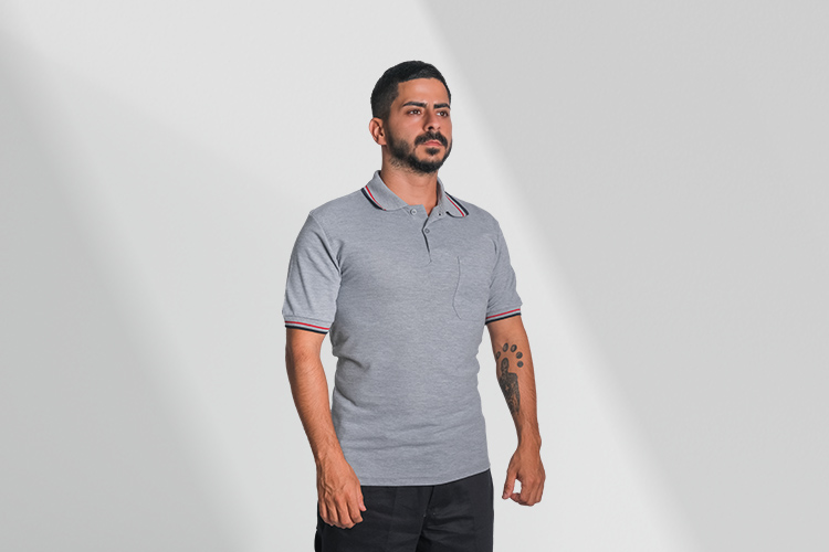 Polo Collar Combed Cotton T-shirt Products