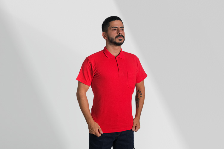 Polo Collar Open-End T-shirt