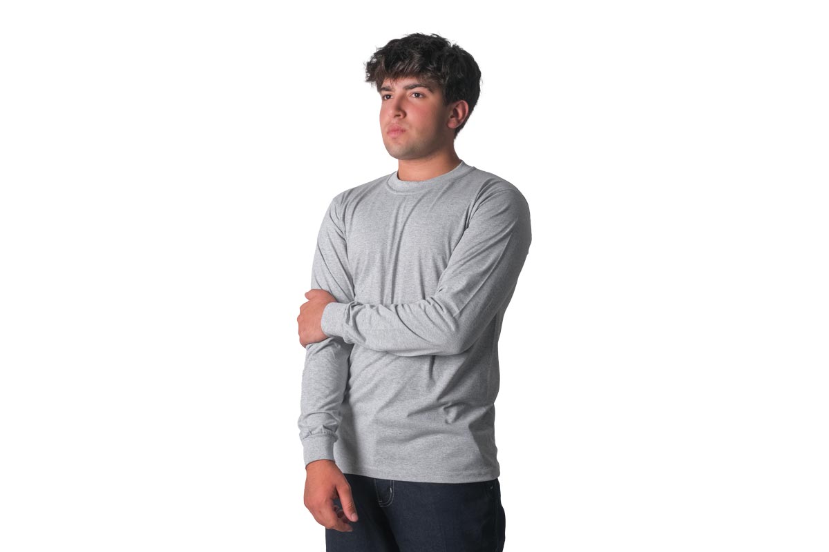 Custom Printed Zero Collar Supreme Long Sleeve T-shirt - Sengiy